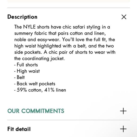 BA&SH | NEW The Nyle Tan High-Waisted Shorts with Belt Women’s Size X-Small - Picture 15 of 15